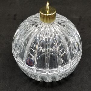 St George Holiday Magic DePlomo 24% Lead Crystal Candy Dish Bowl Tree Ornament